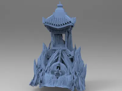 Warlock Dark Cliffs Fortress 3D model