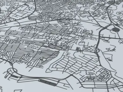 Lagos Road Network and Streets 3D model