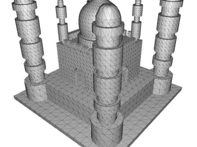 Classic Cartoon Palace Low-poly 3D model