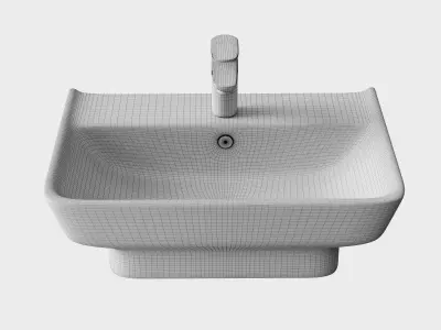 Sink Jacob Delafon Struktura Ege112 55 Cm 3D model