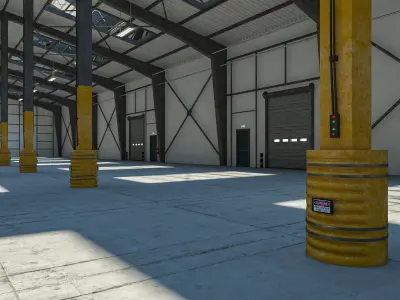 Warehouse 8 interior and exterior 3D model