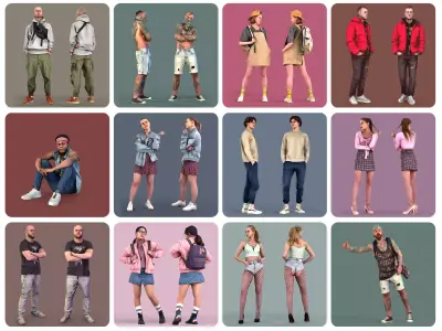 Photorealistic Casual Characters Black Friday Pack