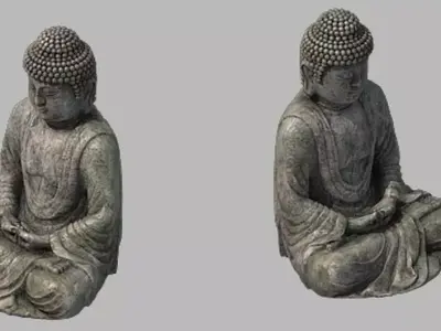 Religion - Statues - Buddha 2 3D model