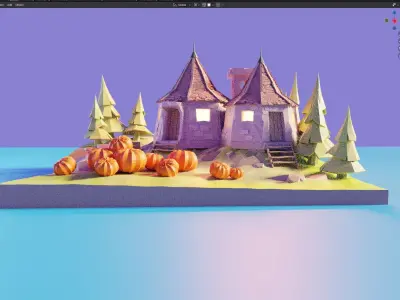 Isometric House  Low-poly 3D model