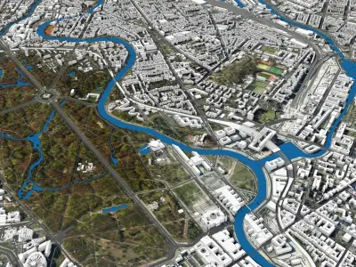 Cityscape Berlin Germany 3D model