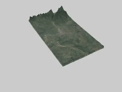 VIENTIANE City Low-poly 3D model