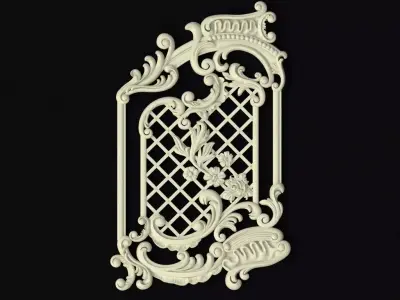dekor die cut - ornate frame 3D model