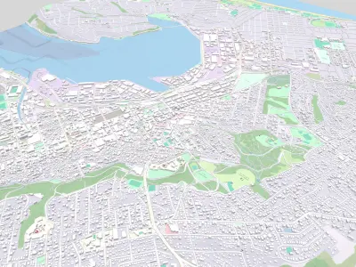 Cityscape Dunedin South Island of New Zealand 3D model