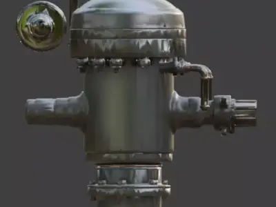 Post-Industrial Pressure Regulator 3D Model Low-poly 3D model