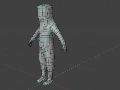 LOW POLY CHARACTER SCI FI CLOTH  Low-poly 3D model