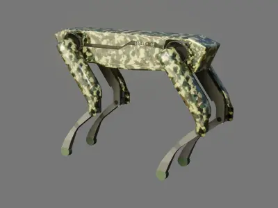 Robotic Dog - Low Poly  PBR- Game Ready Low-poly 3D model