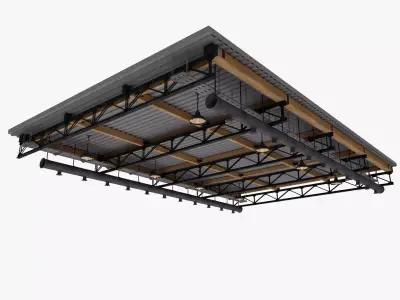 Ceiling Ventilation Pipes 25 3D model