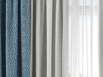 Curtain Set 181 3D model