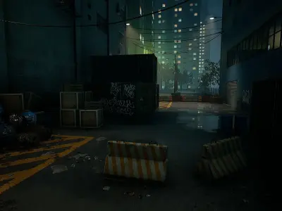 Neon City Low-poly 3D model