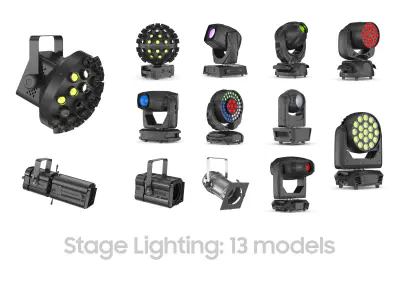 63 Studio Stage Theater Cinema Lighting Collection  3D model