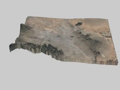 Tucson City Low-poly 3D model