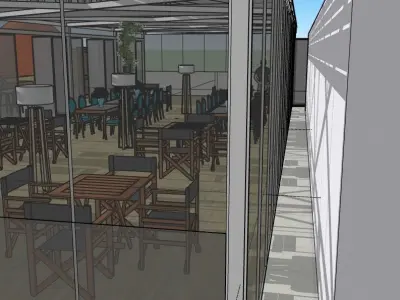 Summer roof terrace 3D model