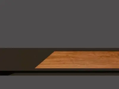 Modern Master Bed in wooden format Low-poly 3D model