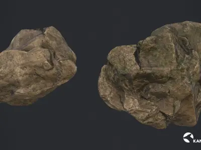 Jungle Rocks Set 1 Low-poly 3D model