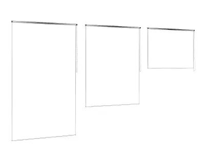 Yellow Window Blinds 3D model