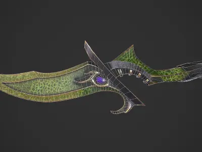 Combat Staff 3 3D Model Low-poly 3D model