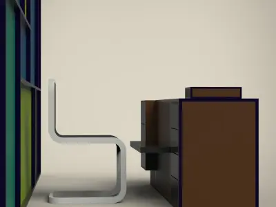 Office furniture 3D model