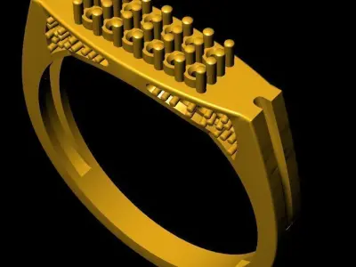 Diamond Ring for Women 3D print model 38