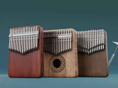 Kalimba set 3D model