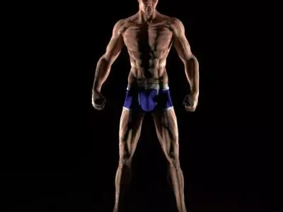 Man in Underwear 3D model