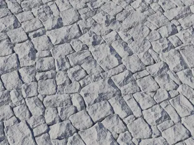 Medieval Limestone Cobblestone Floor  Texture