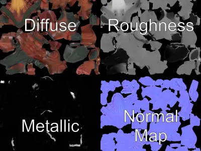 Fierce Orc Warrior D Model  Game Ready  Fully Rigged Low-poly 3D model