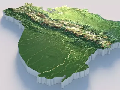 Ecuador Country Terrain 3D model