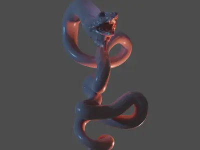 Stylized Snake Model 3D model