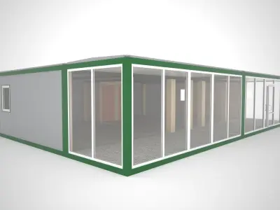 Auto showroom modular 3D model