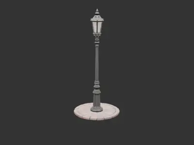 Victorian Street Lamp Low-poly 3D model