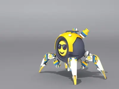 3D Smart Drone SD3 Low-poly 3D model