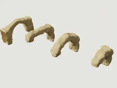 Environmental Cracked Rocks Vol4 - Game Ready and PBR Low-poly 3D model