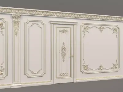 Wall Molding in Classic French style 32 3D model