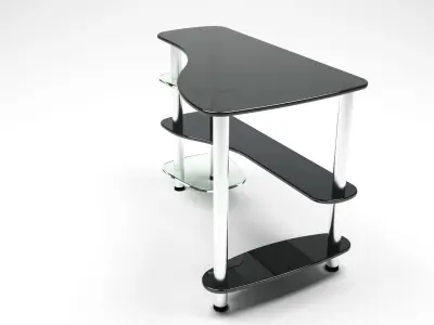The Glass Office Table - 3ds Max Model 3D model