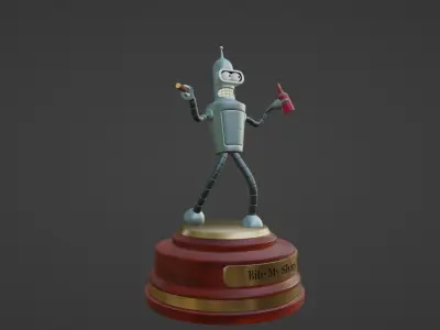 Bender Statue Futurama - 3D Printable 3D print model
