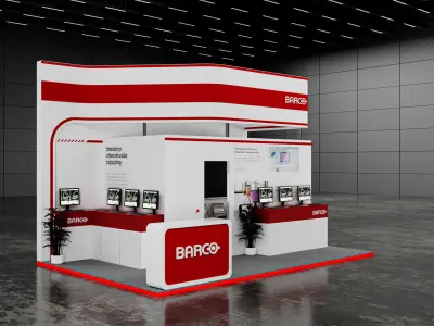 booth6x4 open 3 side  3D model