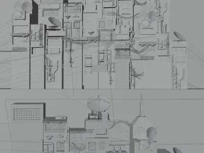 FREE Cyberpuunk Styled Homes Free 3D model