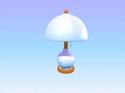 Stylized Lamp 3D Model Low-poly 3D model