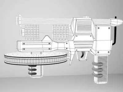Sci-fi weapon Low-poly 3D model