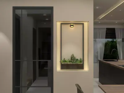 Decorative Interior Frame with Planter 3D model
