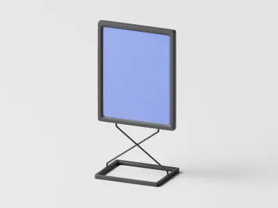 Tray for Poster Stand 3D Model Low-poly 3D model