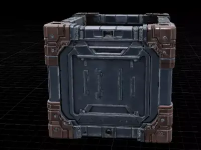 Modular Crate Game Ready 3D Model  Low-poly 3D model