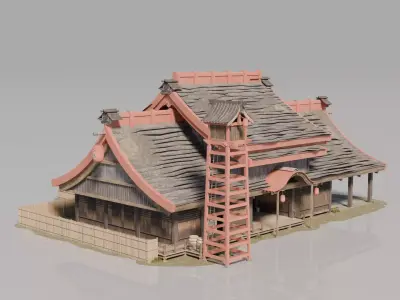 Traditional Japanese House 9 3D model