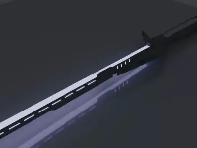 3d sword sci fi  Free 3D print model