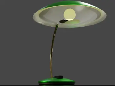 Desk table lamp 3D model PBR Free low-poly 3D model